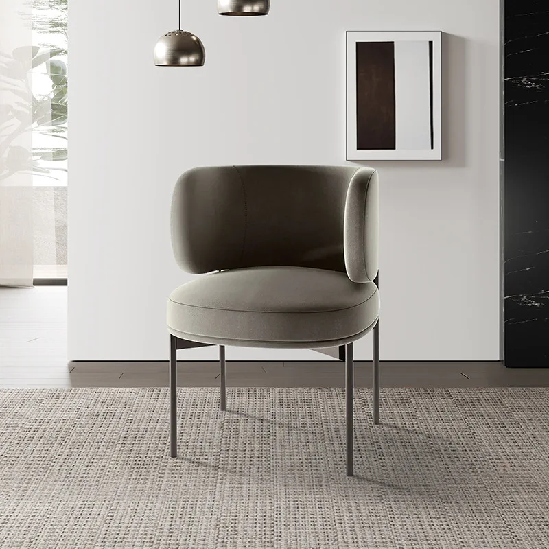 Luxury Trendy Dining Chairs Modern European Beautiful Upholstered Dining Chairs Italian With Armrest Silla Comedor Furniture