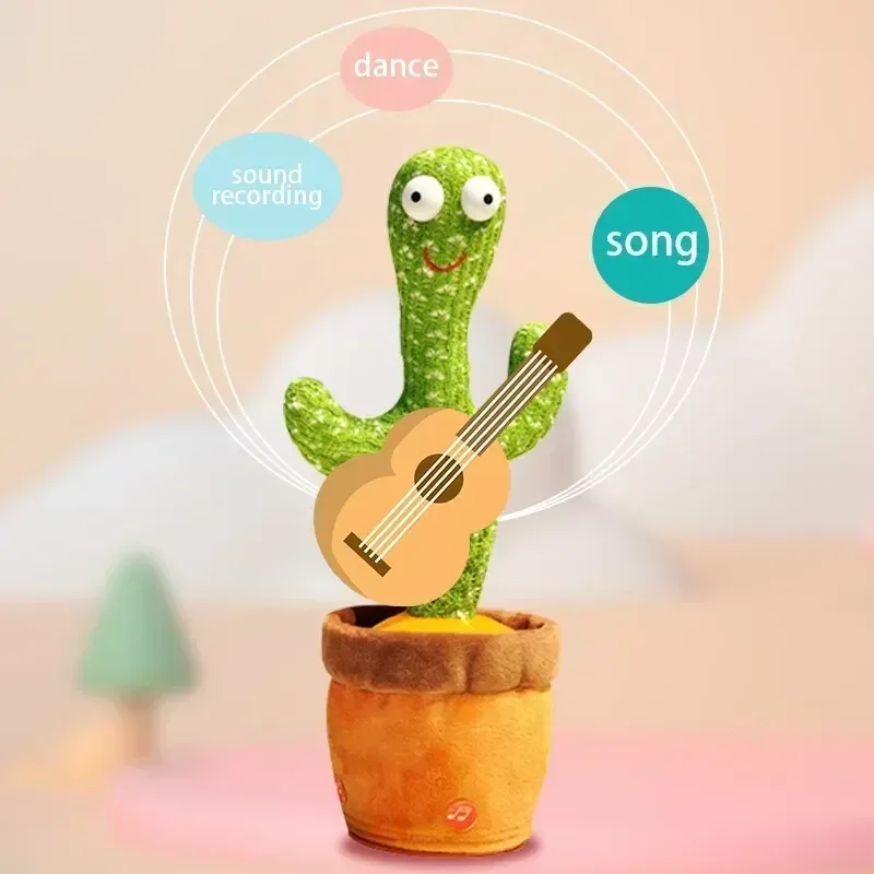 Intelligent Interactive Learning Cactus Music Toys Bring Fun Songs and Dances, Children\'s Education Voice Toys  voice changer