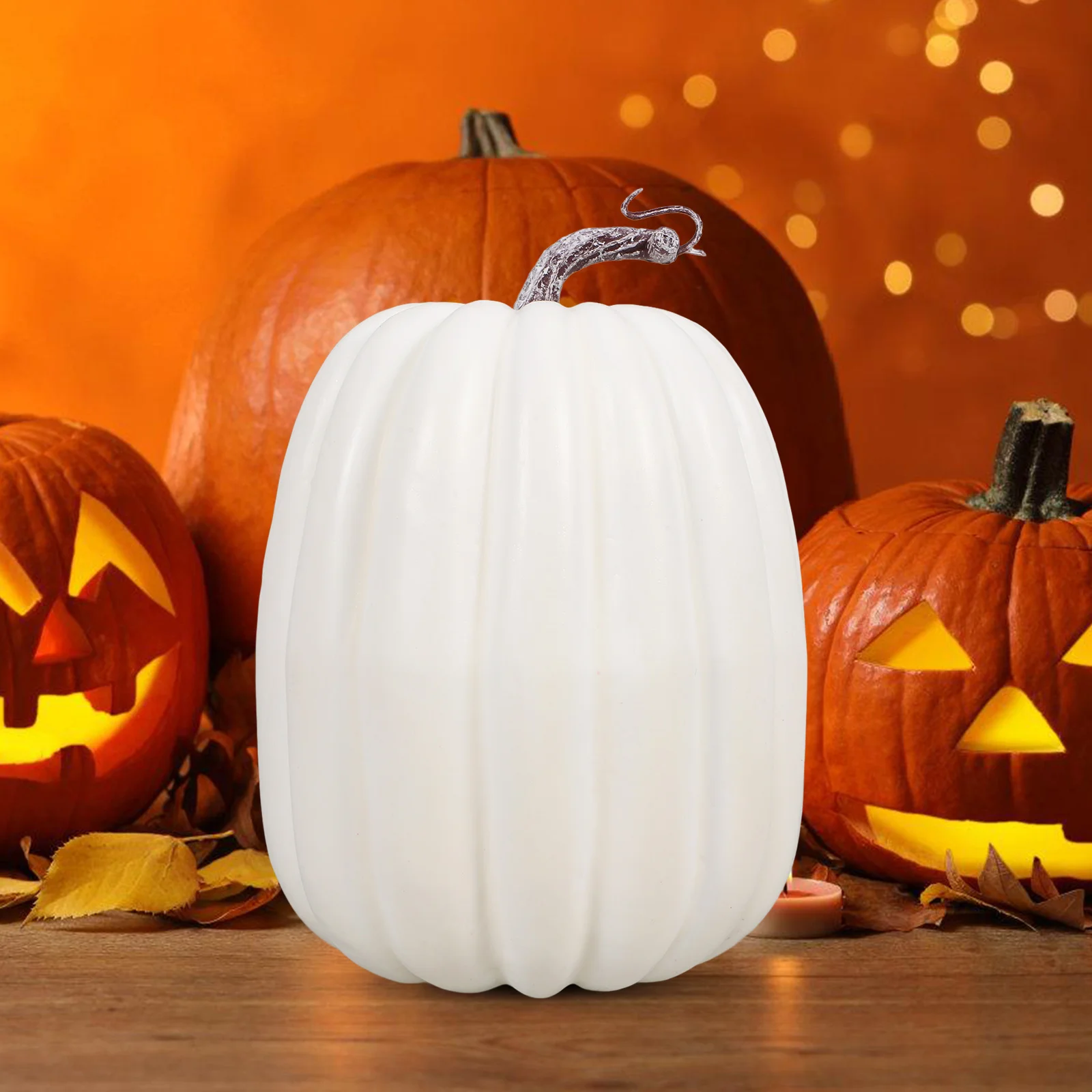 

Foam Pumpkin Decor Halloween Thanksgiving Fall Festival Fake Pumpkins Props Large Size Smooth Surface DIY Craft Paintable