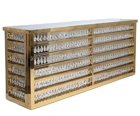 

Modern Fold-able Luxury Wedding Crystal Bar Counter