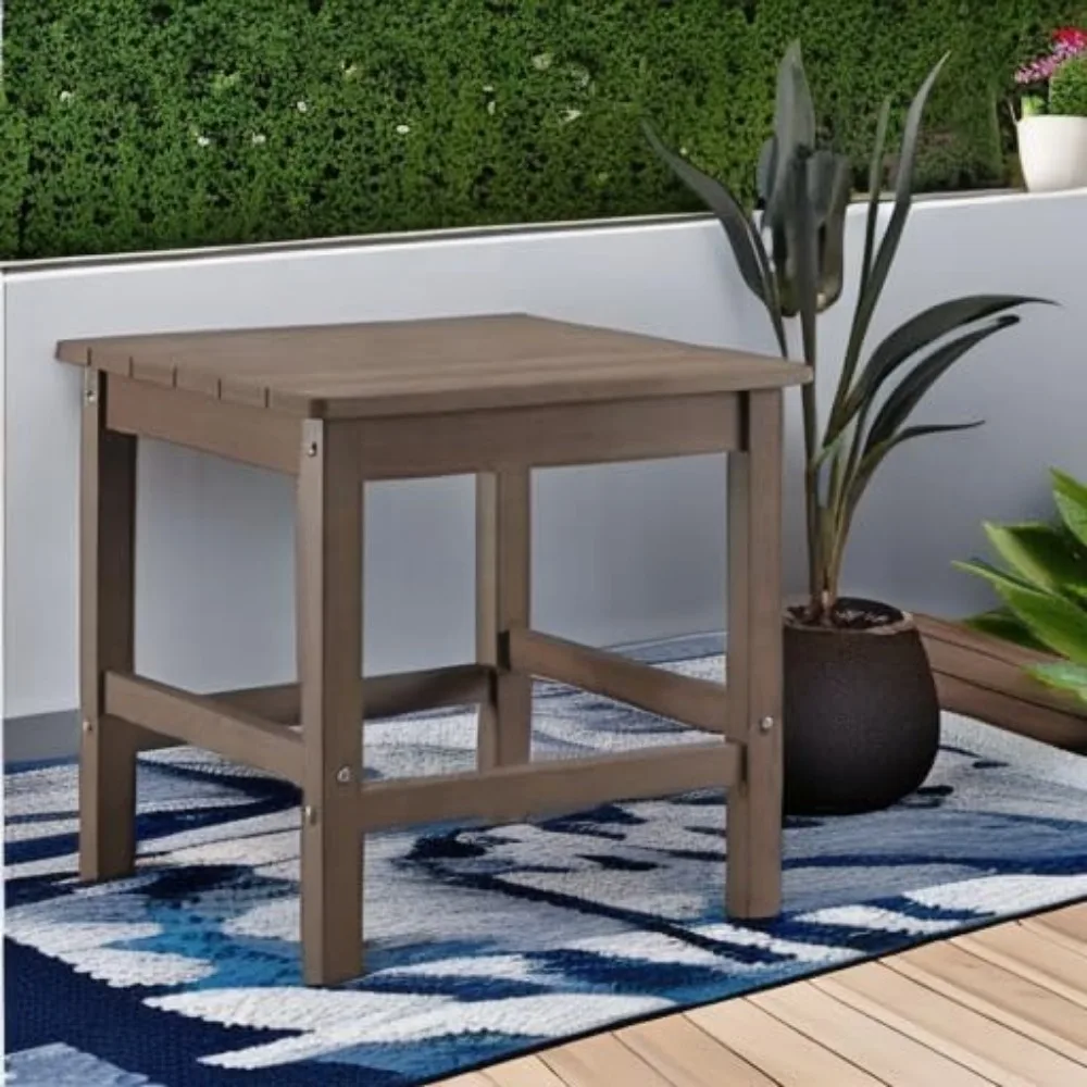 Outdoor Side Table, Weather Resistant Patio Side Table for Poolside, Garden and Front Porch
