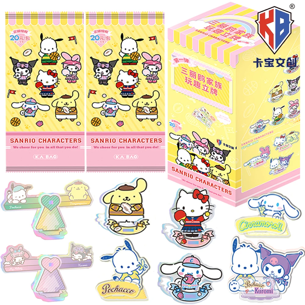 

Original Kabao Sanrio Acrylic Figure Happy Food Sharing Theme Anime Cartoon Cute Star Exquisite Q-version Model Gift for Friends