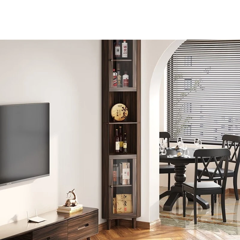

Light luxury American corner cabinet corner storage cabinet living room wall triangle cabinet simple lying