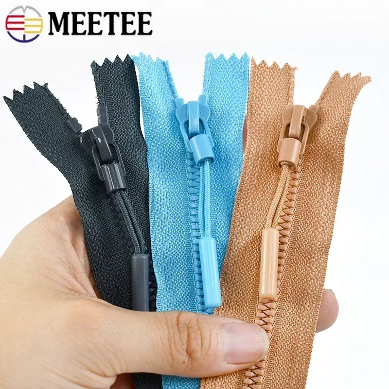 

2/5/10cs Meetee 5# 15-80cm Resin Zipper Close/Open-End Zippers for Sewing Clothes Bag Closures Zips Rapair Material Accessories