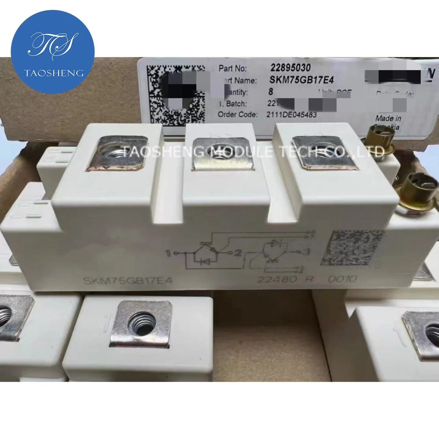 

1 шт. SKM75GB17E4 75A/1700V Новый и оригинальный модуль IGBT【TAOSHENG】 # TS028
