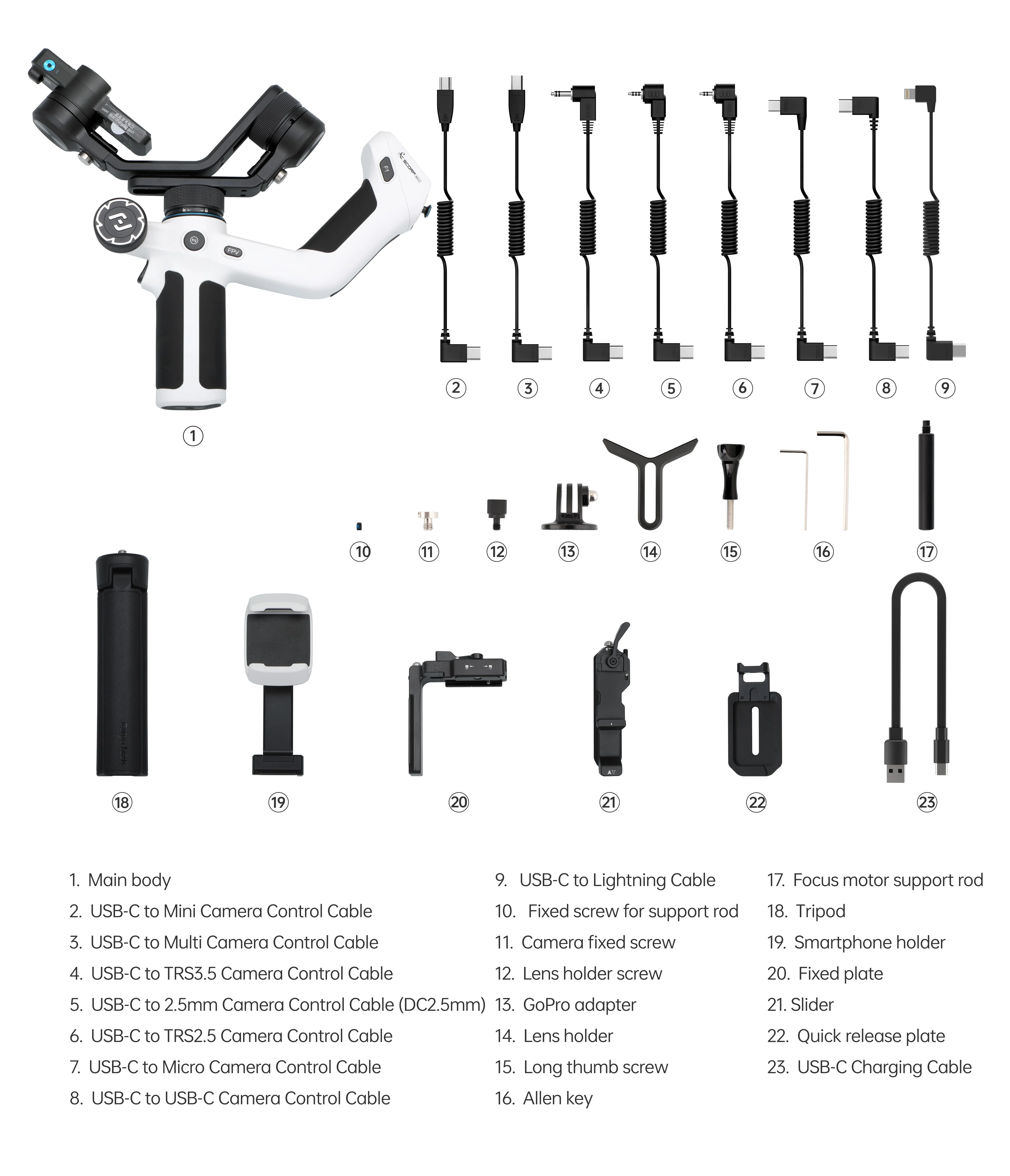 FeiyuTech SCORP Mini 2, für spiegellose Kamera, Action-Kamera, Smartphone, 3-Achsen-Stabilisator für Sony/GoPro/iPhone, AI-Tracking – Detail 23