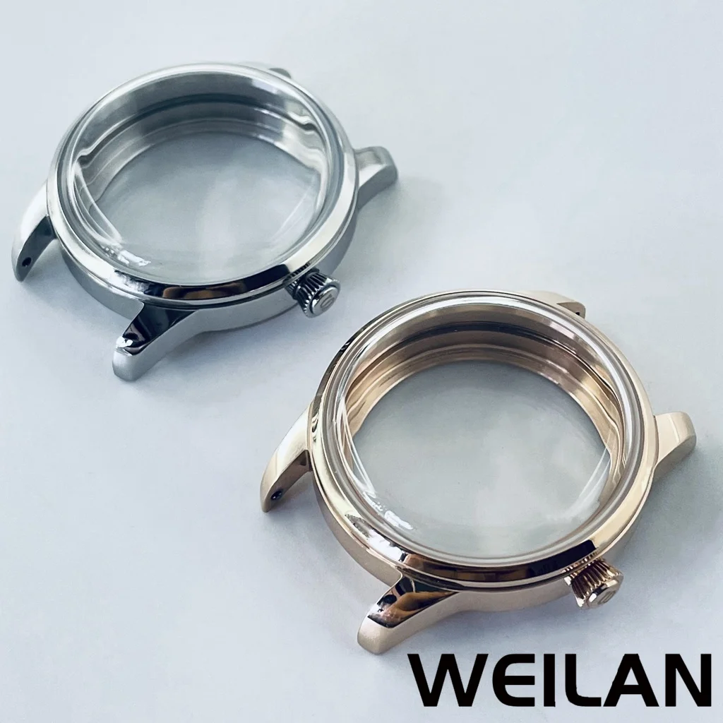 33mm Suitable For NH35 NH36 7S26 7S36 4R35 4R36 Movement, Women's Stainless Steel Silver Rose Gold Cocktail Arch Glass Case