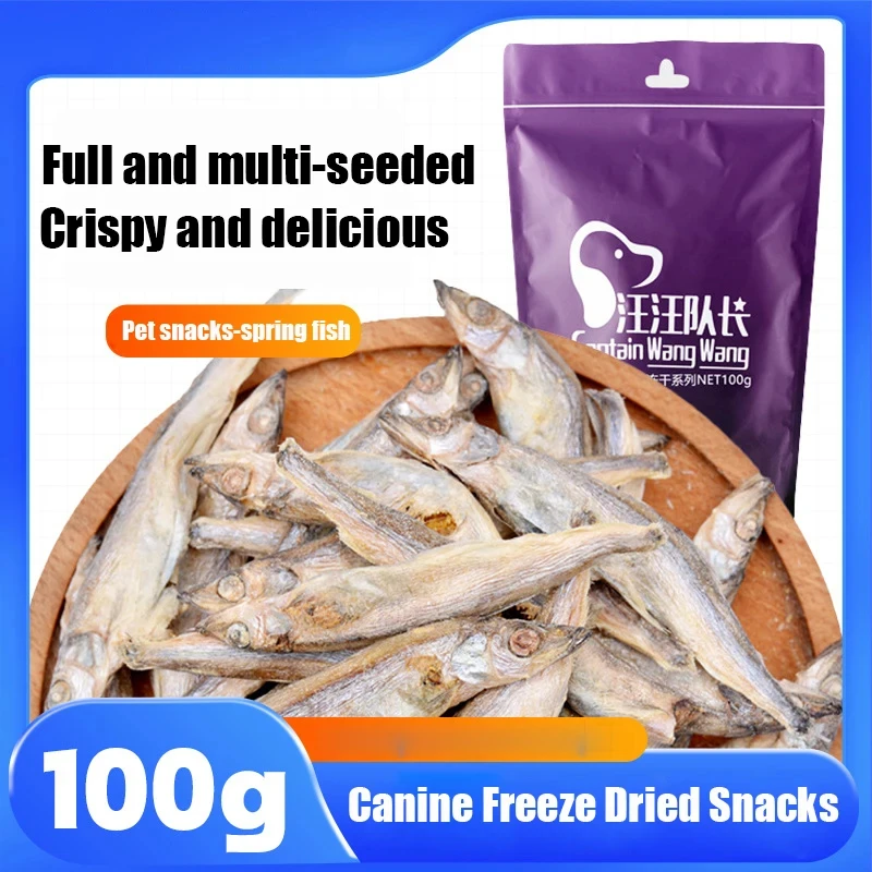 

Dog Snacks Freeze-dried Spring Fish Large Full Seed Dried Pet Fish