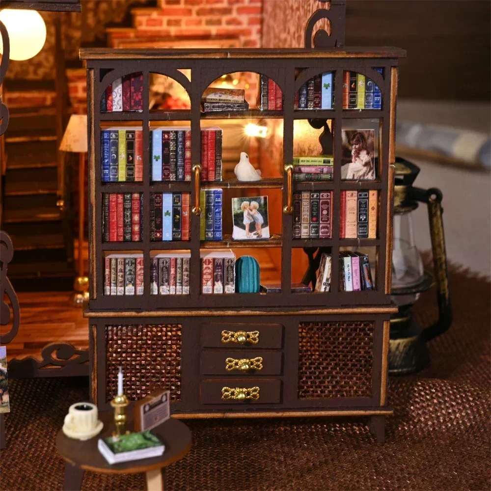 

DIY Magic Study Room Bookend Book Nook Insert Kits Wooden Miniature Building Kit
