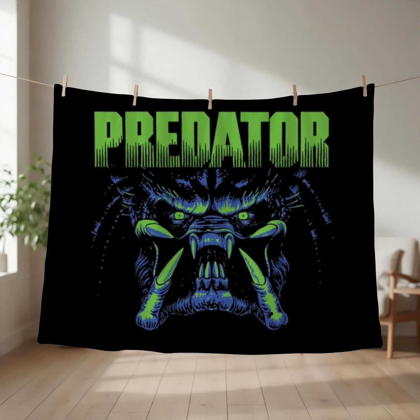 Predator Night Vision Throw Blanket couch cozy soft plush fuzzy picnic outdoor blanket