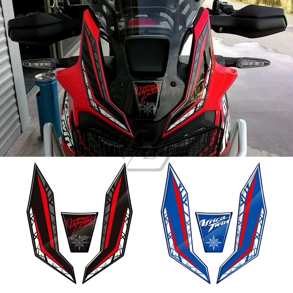 

For Honda Africa Twin 2016-2019 Motorcycle Front Fairing Protection Decals 3D Resin
