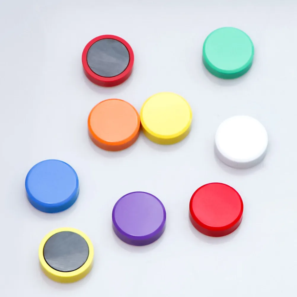 

30pcs Magnetic Particles Round Magnets For Whiteboard Refrigerator Notice Board Pin Board Sticky Button Stickers