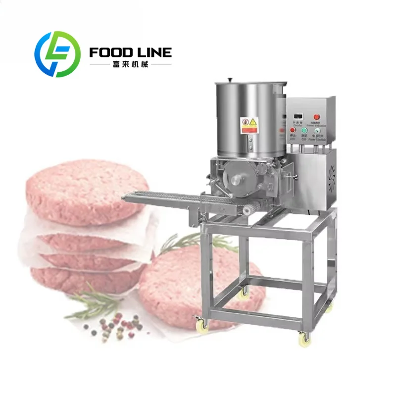 Automatic Hamburger Patty Forming Machine, Easy Disassembly & Cleaning Multi‑Shape Mold Unmanned Burger Patty Production Device
