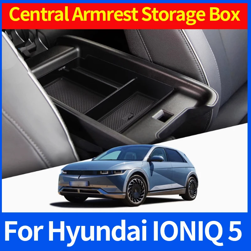 

for Hyundai IONIQ 5 Car Central Armrest Storage Box Center Console Tray Organizer Interior Accessories Tidying