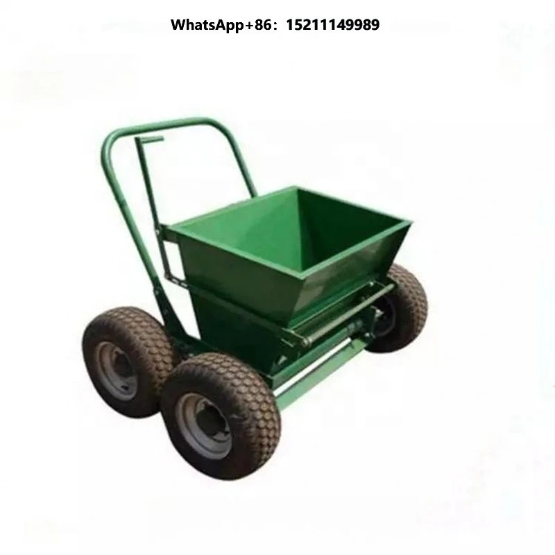 Hand Push Artificial Turf Rubber Filling Sand Spreader Small Green Fine Sand Landscaping Machine