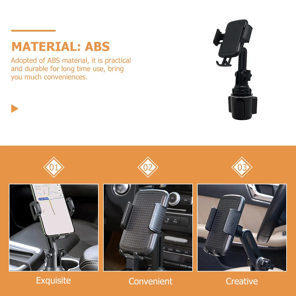 

Adjustable Car Cup Holder Phone Mount for Cell Phone - Easy Install Remove, Stable Grip, Gift for Driving Navigation Use