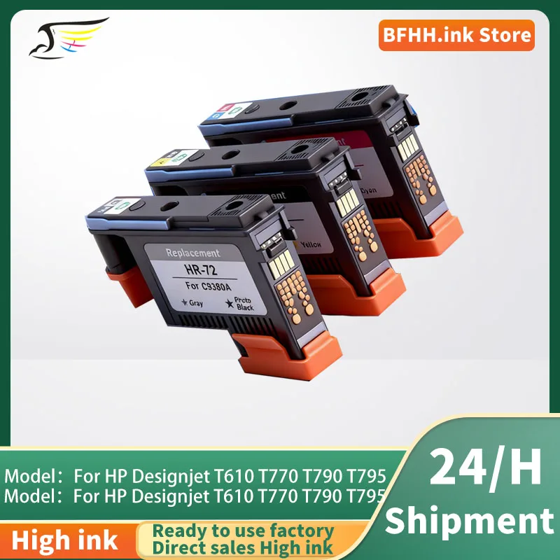 

Печатная головка 72 Printhead 72 C9380A C9383A C9384A для HP Designjet T1100 T610 T770 T790 T795 T1300 T2300