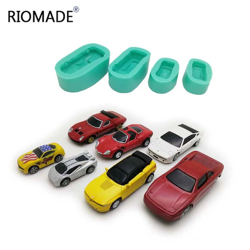 Car Shape Silicone Mold Cake Decorating Tools Sports Racing Car Chocolate Cupcake Fondant Molds Polymer Clay Baking Mould