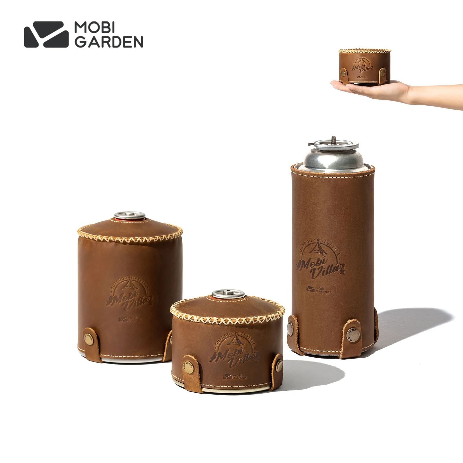 

MOBI GARDEN плоский рукав для бензобака в стиле ретро из воловьей кожи, плоская кобура для бензобака, водонепроницаемая, пылезащитная, прочная для кемпинга