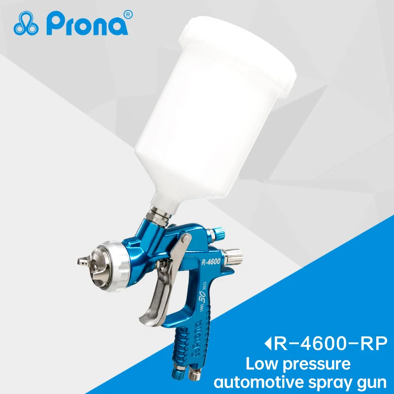 Prona R-4600 Pneumatic Spray Gun Heavy Duty Gravity Paint Gun for Wood Furniture Coating Assembly Line Automotive Refinishing