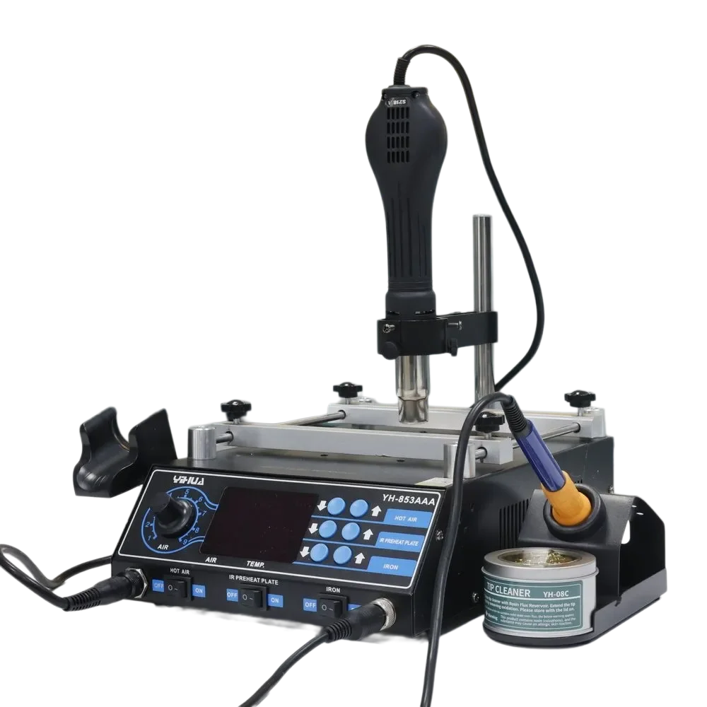 

YIHUA 853AAA Soldering Station with Built-in Preheating and 3-in-1 Hot Air Gun Welding Repair Tools Home BGA Desoldering Station
