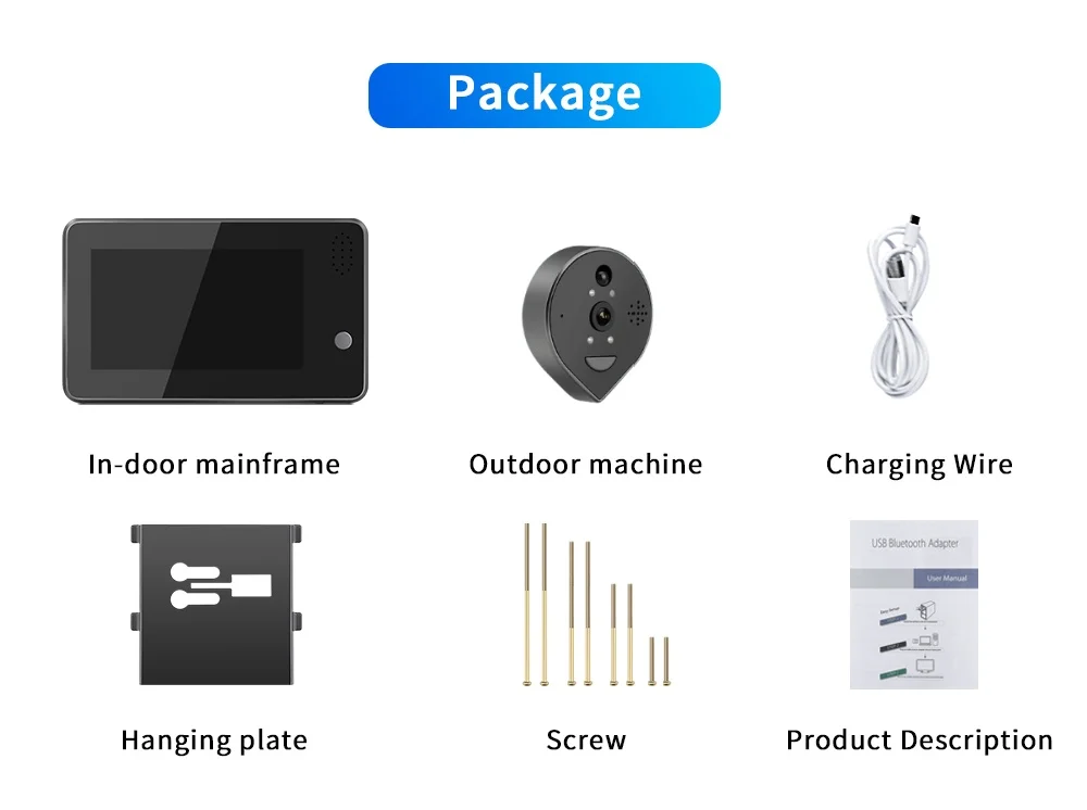 Imagem -06 - Tuya-wireless House Doorbells com Câmera para Apartamento Digital Door Intercom Peepholes Wi-fi Vida Inteligente 3mp 2.4g