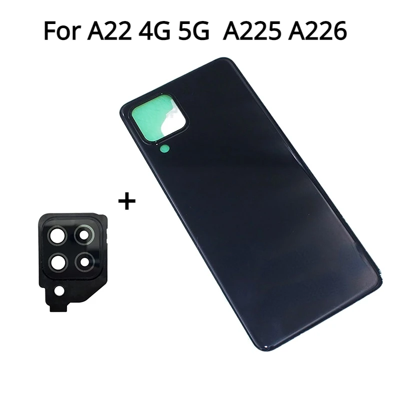 

Новая задняя крышка для Samsung Galaxy A22 4G 5G A225 A226 крышка аккумулятора задняя крышка корпуса запасные части с объективом камеры