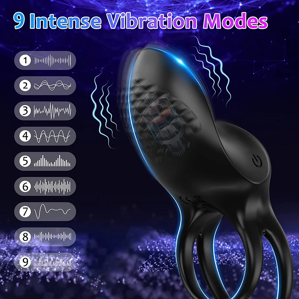 Bluetooth APP Control Vibrating Cock Ring Sexy Toys For Men Wireless Remote Penis Ring Vibrator Adult Sex Toys For Couples Man