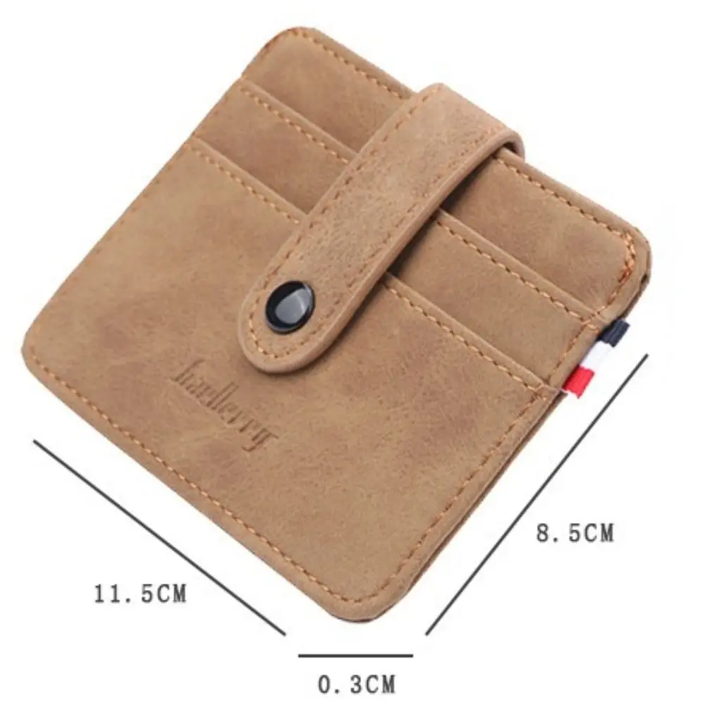 Cartera de negocios Simple para hombre, tarjetero pequeño con múltiples ranuras, a la moda