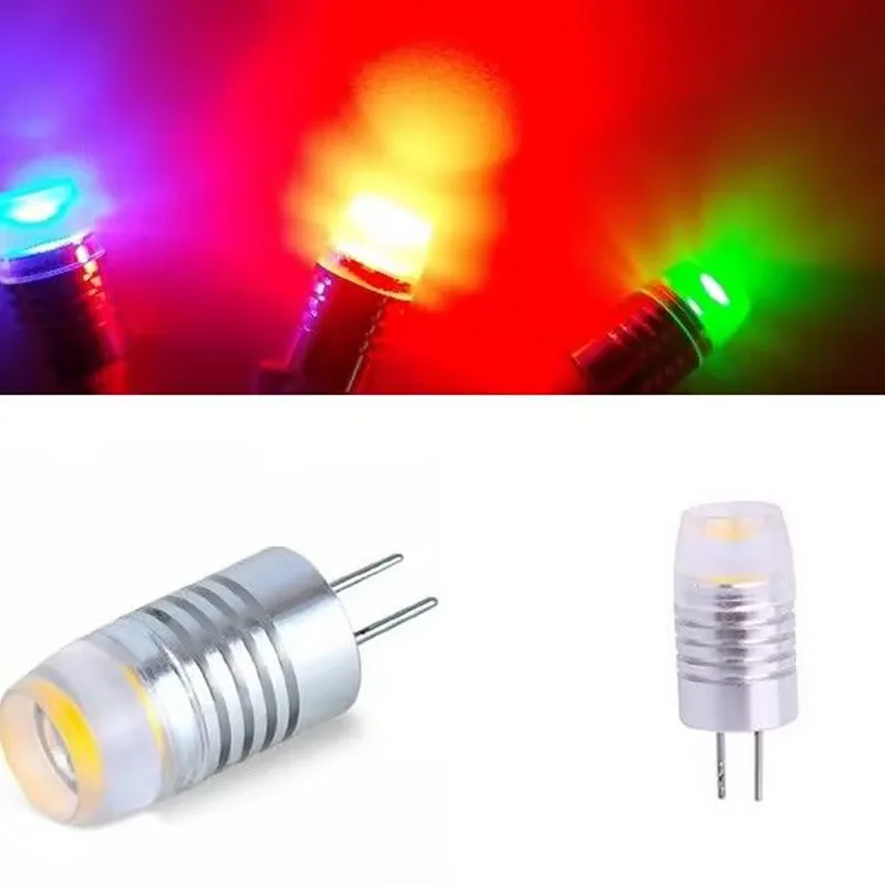 

1PC G4 12v LED Small Bulb Mini G4 COB Spotlight 2D Aluminum Crystal Chandelier Pendant LED Lamp 3000k 4000k 6000k Red Green Blue