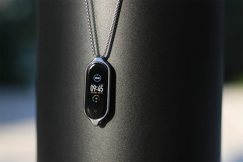 Necklace for Mi Band 10 9 8 7 6 5 Smart Bracelet Strap for Mi Band 9 Metal Wristband for Mi Band 7 6 Hanging Neck Decoration