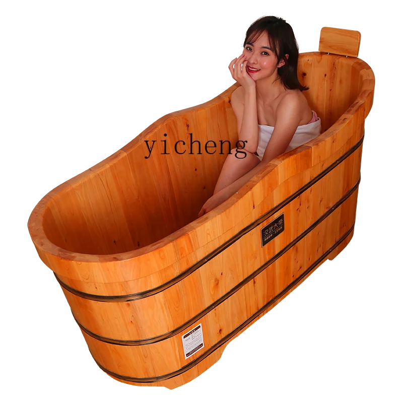 

TQH old-fashioned bath bucket, thickened beauty salon in winter, integrated physiotherapy, solid wood bathtub