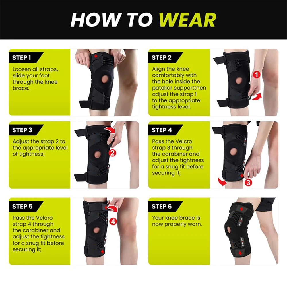 NEENCA Knee Brace Support with Gel Pads & Side Stabilizers for Pain Relief Adjustable for Meniscus Tear Arthritis ACL MCL