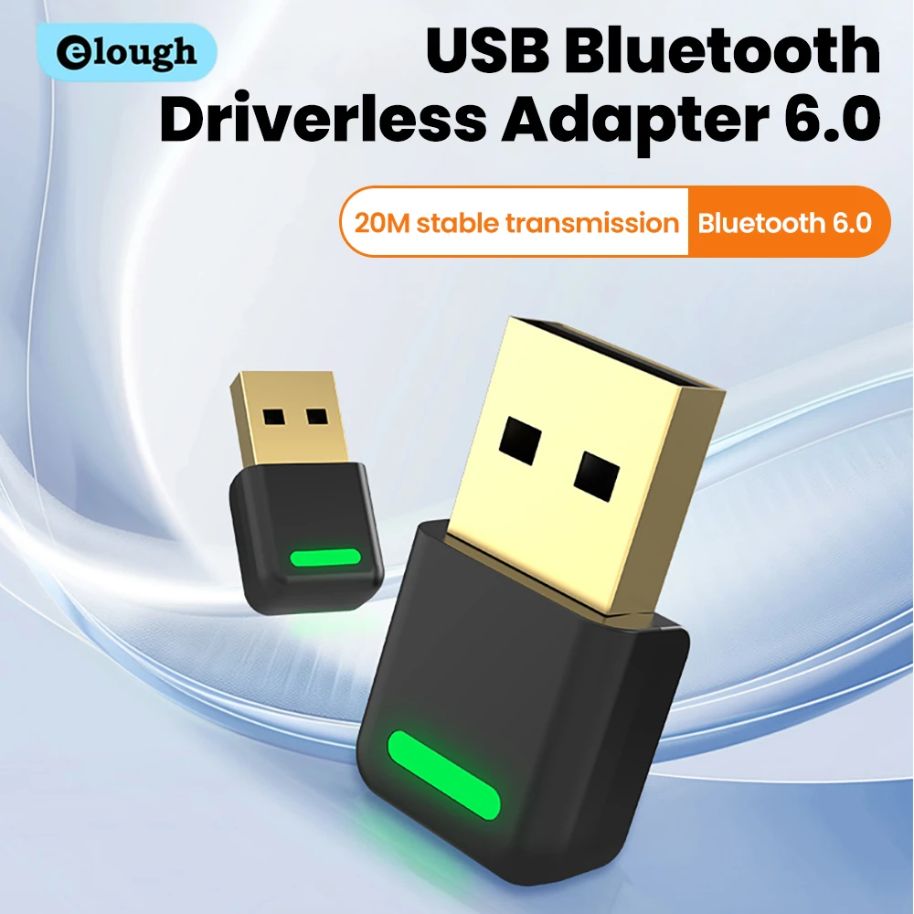 

Elough USB Bluetooth Adapter Bluetooth Dongle 6.0 Adapter For PC Laptop Speaker Wireless Speaker Audio Receiver Transmitter USB