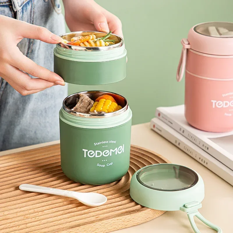 

710ml Food Thermal Jar Insulated Soup Cup Thermos Containers Stainless Steel Lunch Box Thermo Keep Hot for School Children