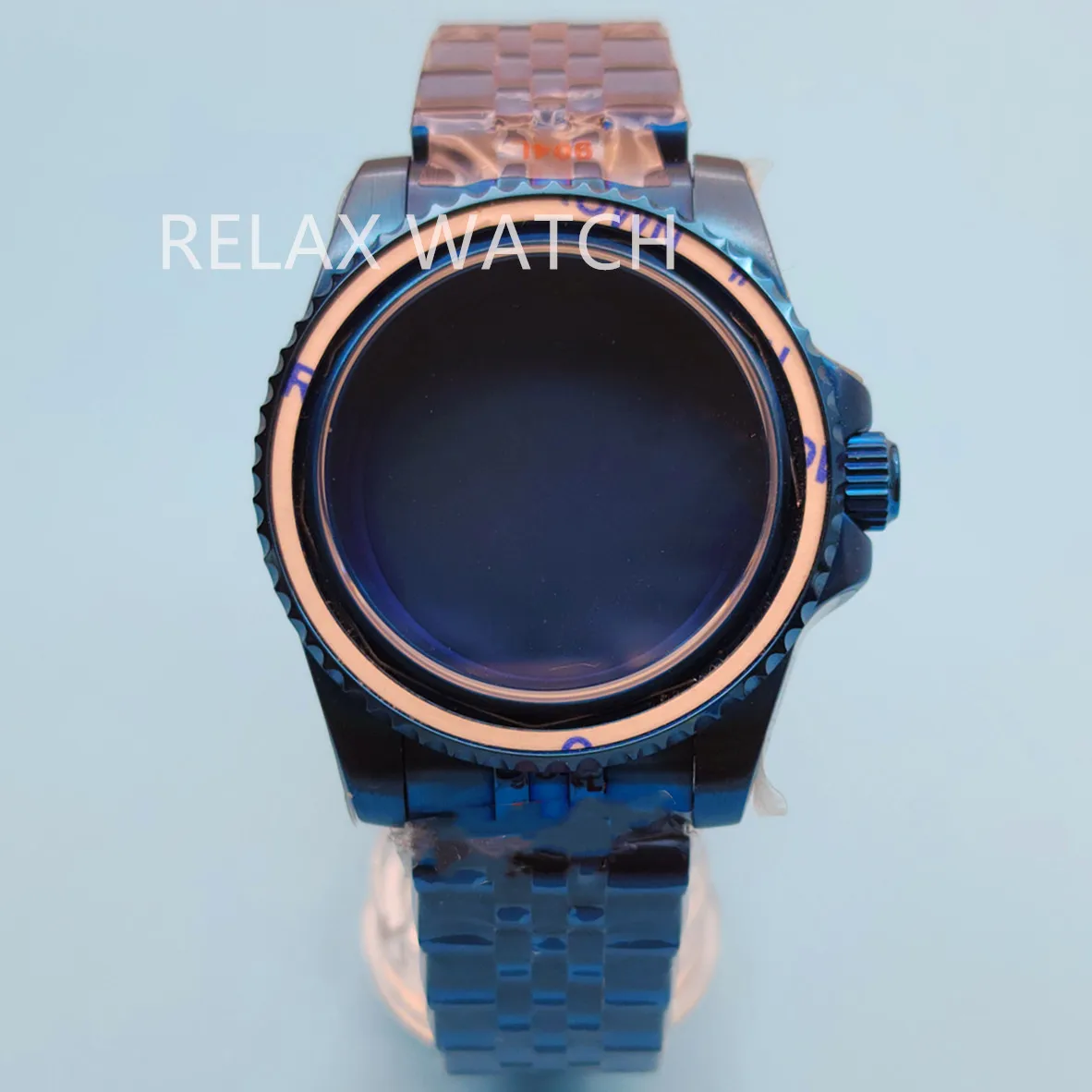 PVD Blue NH35 Case parti dell'orologio in vetro zaffiro per SUB GMT NH36 movimento automatico 28.5mm quadrante accessori per orologi sostituzioni