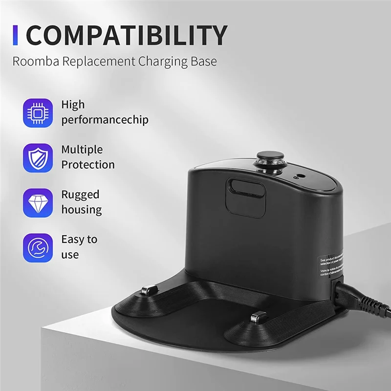 Carregador Dock Station para IRobot Roomba, Base de Carregamento, Plug UE, E5, E6, I1, I3, I4, I6, I7, I8, 500, 600, 700, 800, 900 Series