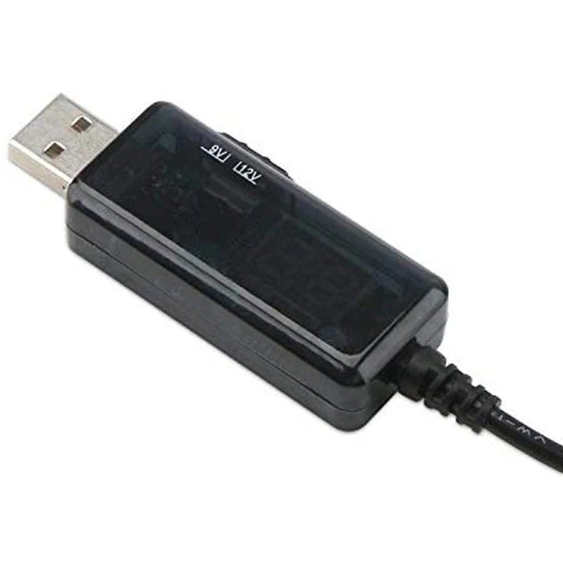 Retail USB to 9V,5V to 12V Step Up,USB Cable DC 5V Boost to 9V 12V Voltage Converter 1A Step-Up Volt Transformer Power Line