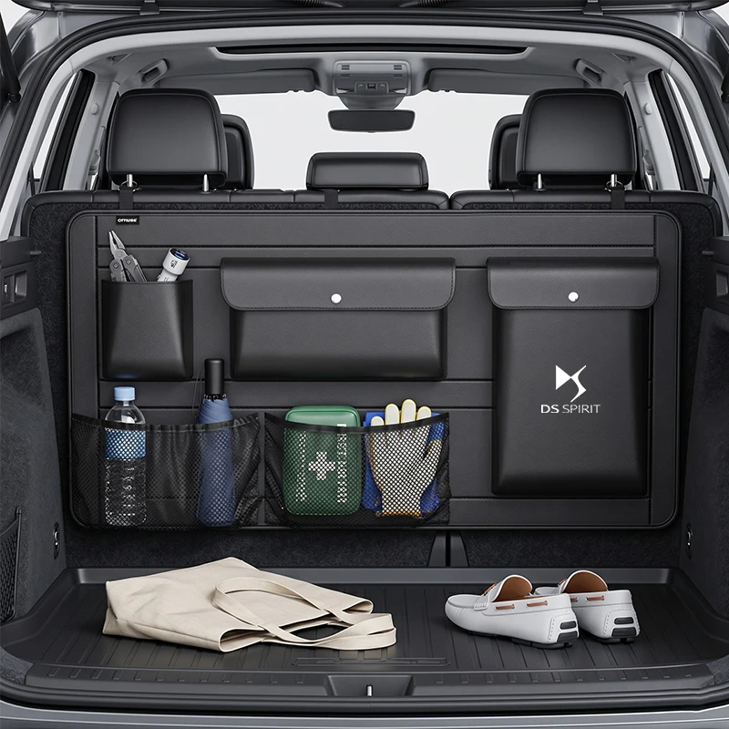 For DS SUV DS6 DS7 Car Trunk Storage Bag Multifunctional Rear Seat Hanging Bag Car Trunk Storage Box Auto Interior Accessory