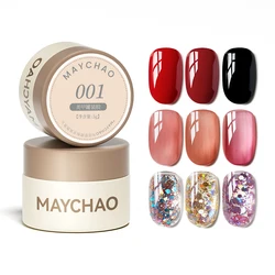 MAYCHAO 70 colores Gel Esmalte de uñas Builder Art Goma de uñas francesa Color natural transparente Soak Off UV LED 5ml Gel de construcción portátil