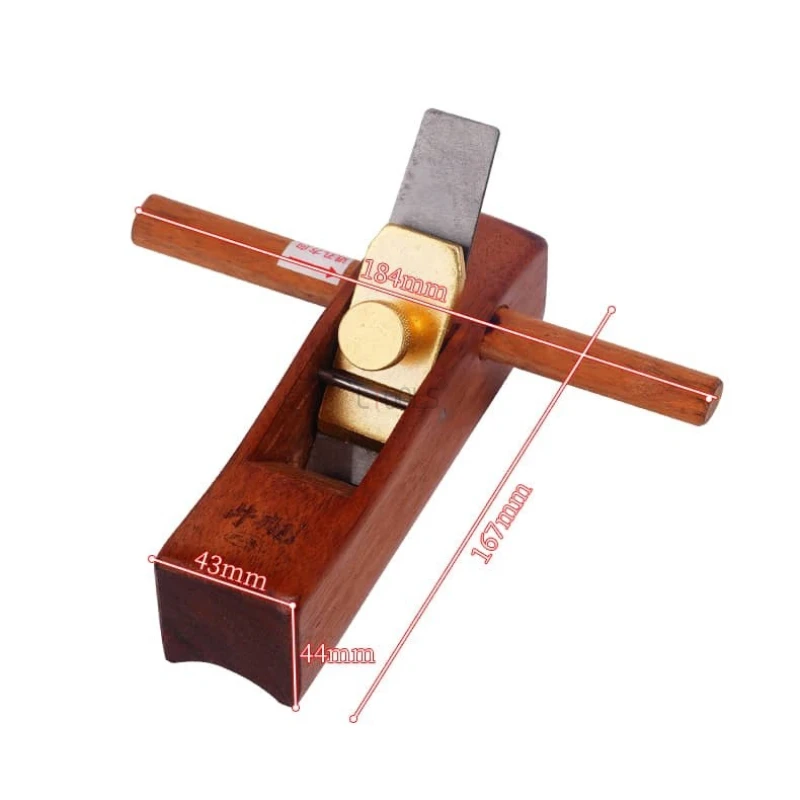 New Indonesian Redwood Manual Bench Plane Round Bottom Planes High Speed Steel Blade Woodworking Edge Trimming Manual Push Tools