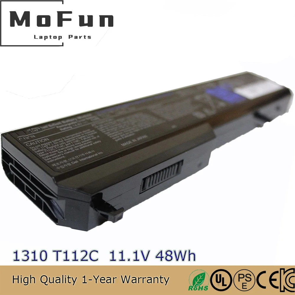 

Original T112C 11.1V 48Wh Laptop Battery for Dell Vostro 1310 1320 1510 1511 1520 2510 0K738H T116C Y022C
