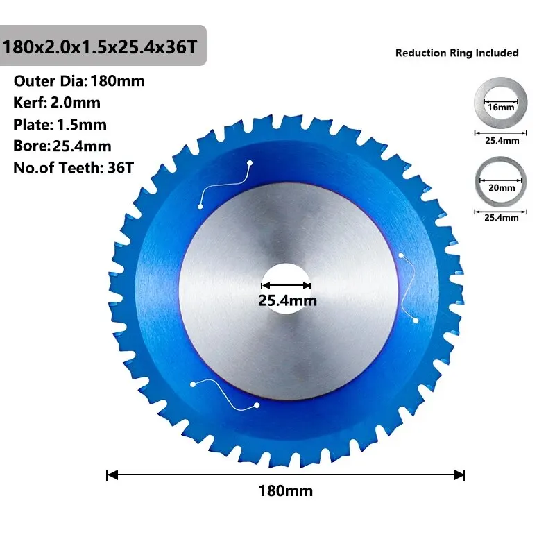 Lama per sega circolare per taglio metalli XCAN Lama per sega circolare da 180-305 mm per il taglio di alluminio Ferro Acciaio Lama per sega in