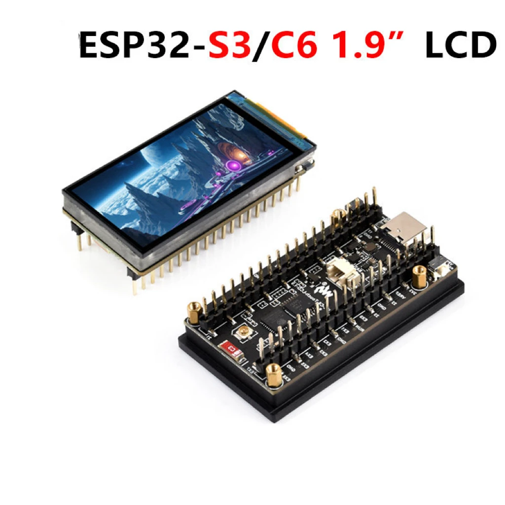 ESP32 S3 C6 Dev Board 1.9 LCD Touch Screen 170 *320 N16R8 RGB LED SD