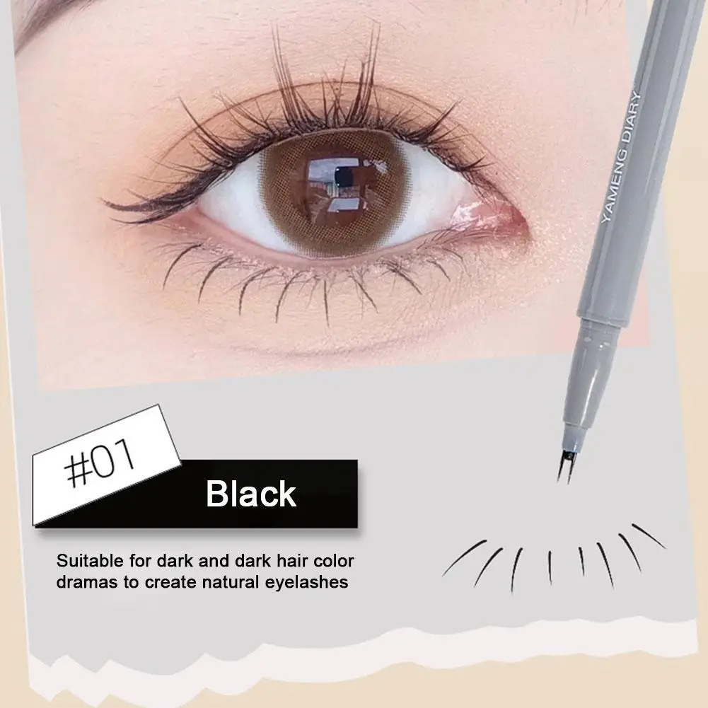 Podwójna końcówka ołówek do rzęs wodoodporny Eyeliner w płynie makijażu dla kobiet szybkoschnący długotrwały gładki Eyeliner O3J5