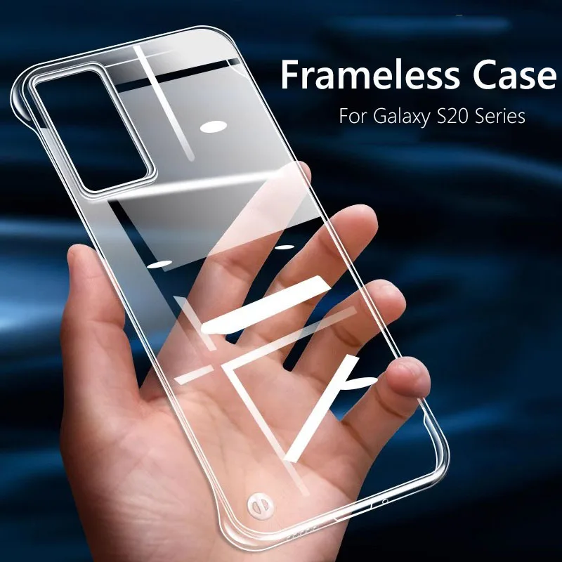 

Безрамный прозрачный жесткий чехол для Samsung Galaxy S20 FE Plus Ultra S20FE, противоударный чехол для телефона