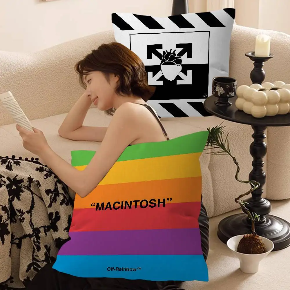 O-Off-white Pillow Gift Home Office Decoration Pillow Bedroom Sofa Car Cushion CoverPillow Case