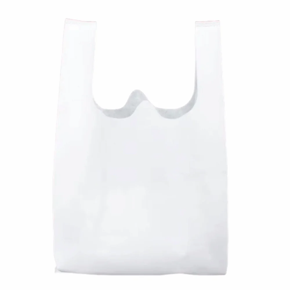 50Pcs Solid Color Non-woven Shopping Bag Large Capacity Thickened Reusable Tote Bag Durable Convenient Eco-friendly Handbag