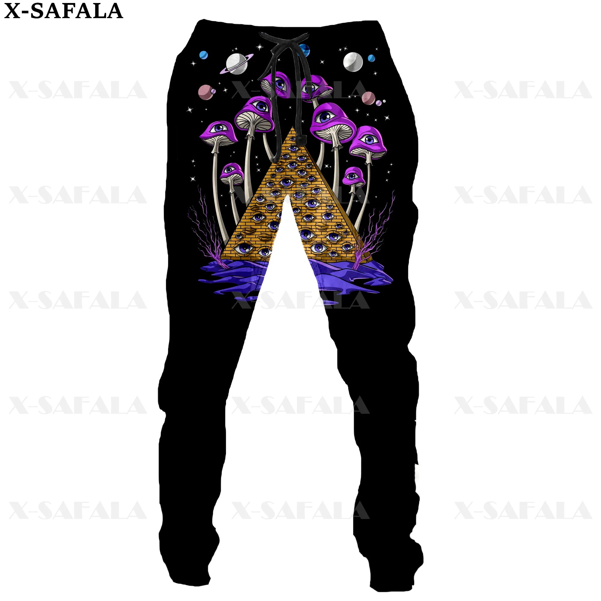 Kleurrijke Paddestoel 3D Print Mannen Broek Lange Y2k Gym Broek Camo Hiphop Joggingbroek Casual Joggers Streetwear Sport Man Kleding