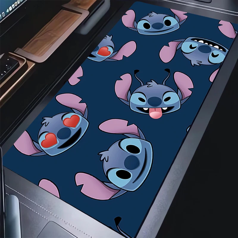 Large Mousepad Office Accessories Mouse Pad Kawaii Stitch Anime Desk Mat Pc Cabinet Carpet Keyboard Extended Pad Gaming Playmat